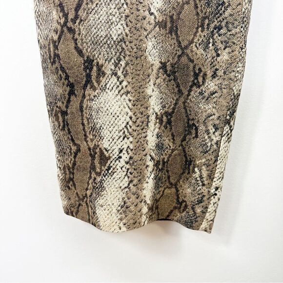 Dana Buchman Snakeskin Print Wool Silk Flat Front Wide Leg Pants Sz 16 - Picture 5 of 15